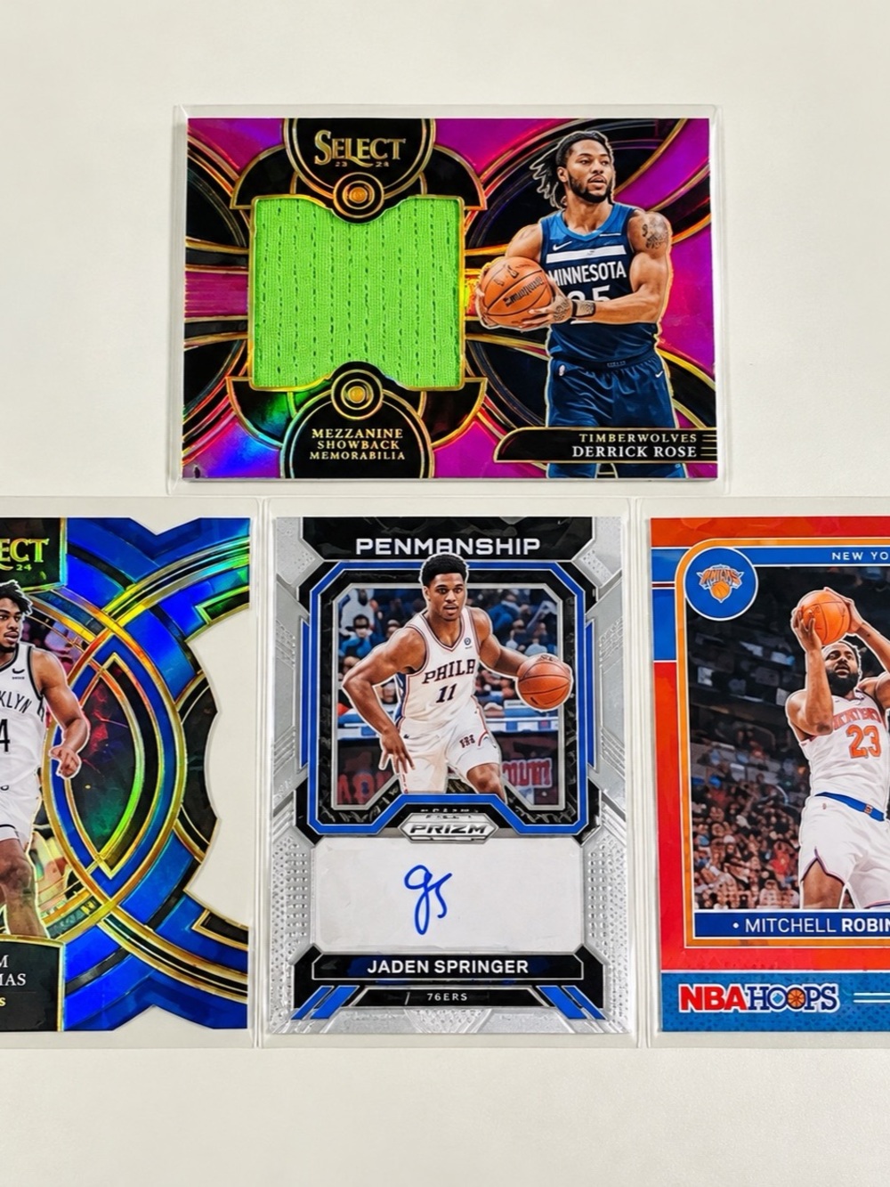 4 Authentic Sports Cards
